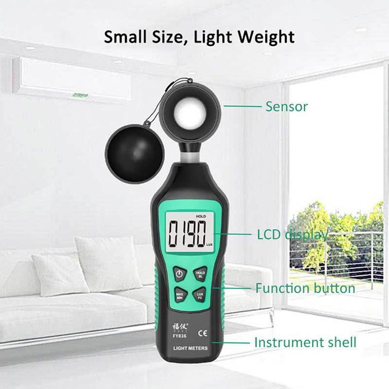 Digital Light Meter 200,000 Portable Mini LUX Fotometro Spectrometer Lux Meter Luxometer Luminance Illumination Meter