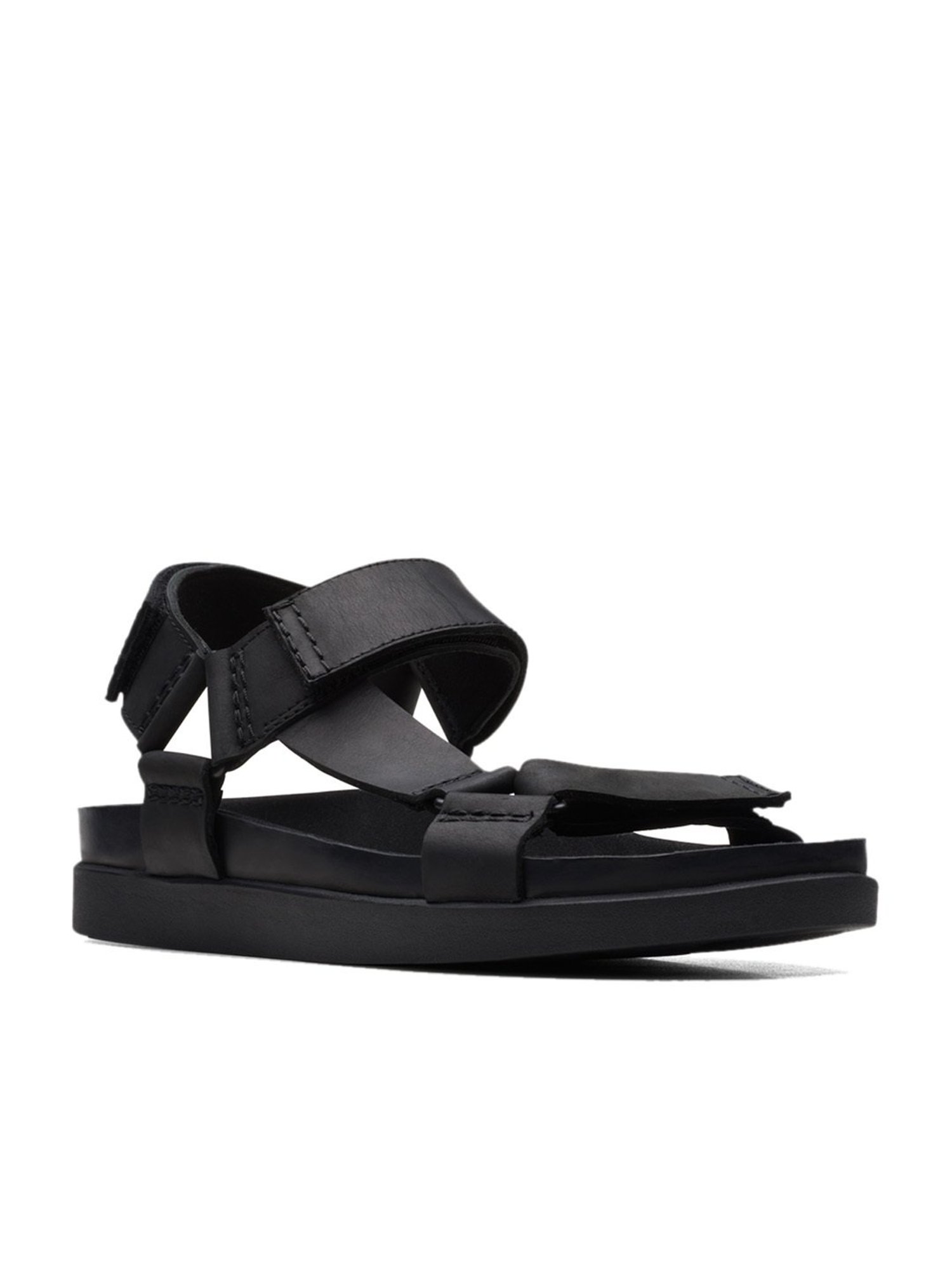 Clarks Men's Sunder Range Black Floater Sandals