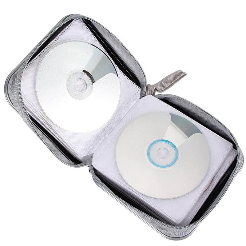 CD Case 40 Capacity CD DVD Heavy Duty Wallet Storage Organizer Holder VCD Binder Bag Album Booklet BBlue
