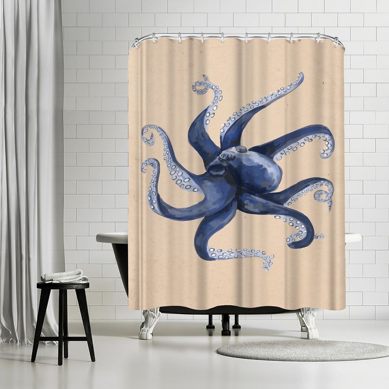 Americanflat Nautical Octopus Painting by Jetty Home 71" x 74" Shower Curtain