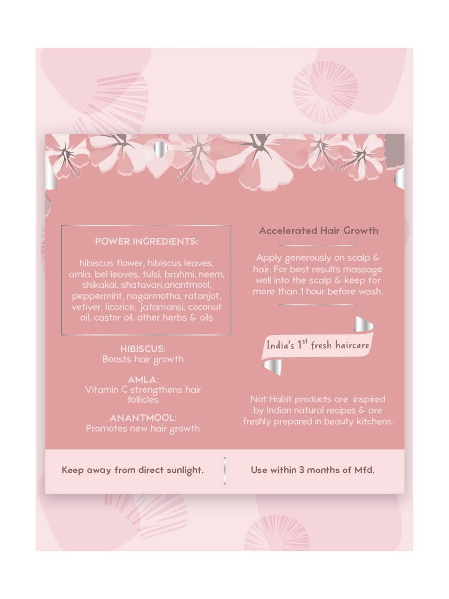 Nat Habit Hibiscus Amla Summer Hair Oil Accelerated Hair Growth - 200 ml