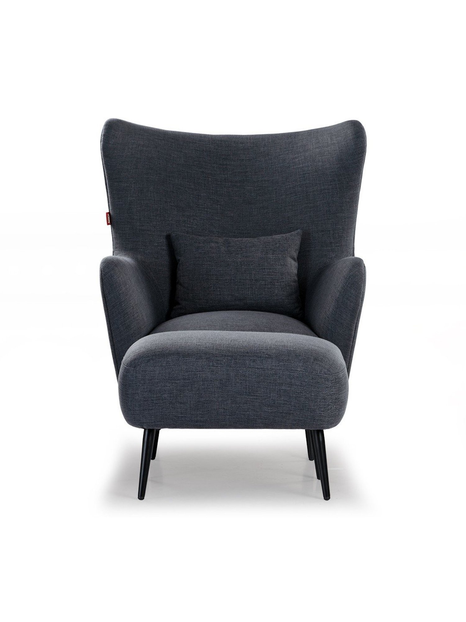 Durian Lindsey Blue & Black Fabric Lounge Chairs