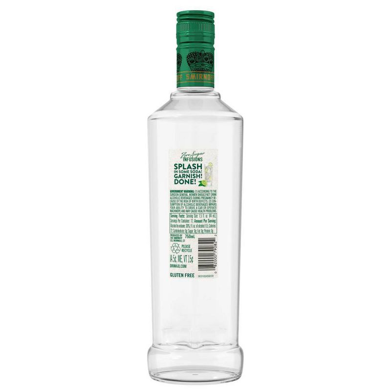 Smirnoff Zero Sugar Infusions Cucumber & Lime Vodka - 750ml Bottle