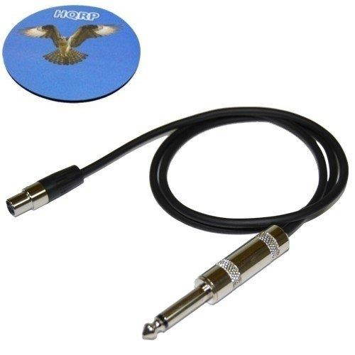 HQRP 4-Pin Mini Connector (TA4F) to 1/4-Inch Connector Instrument Cable for Shure AXT100 T1 T1G UT1 SC1 BLX1 PG1 PGX1 PGXD1 GLXD1 QLXD1 SLX1 LX1 FP1 ULX1 ULXD1 UC1 UR1 UR1M U1 + Coaster