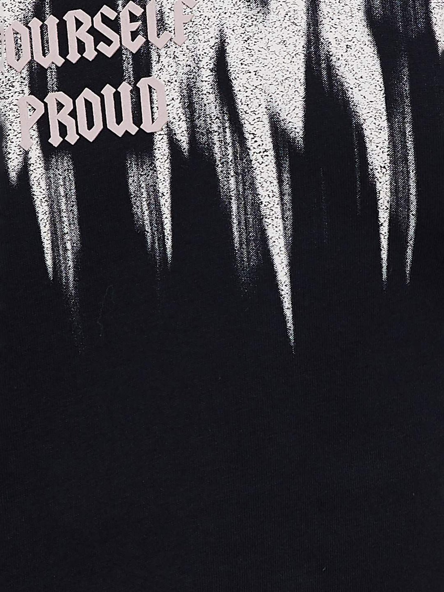 Forca By Lifestyle Black Cotton Regular Fit Printed T-Shirt