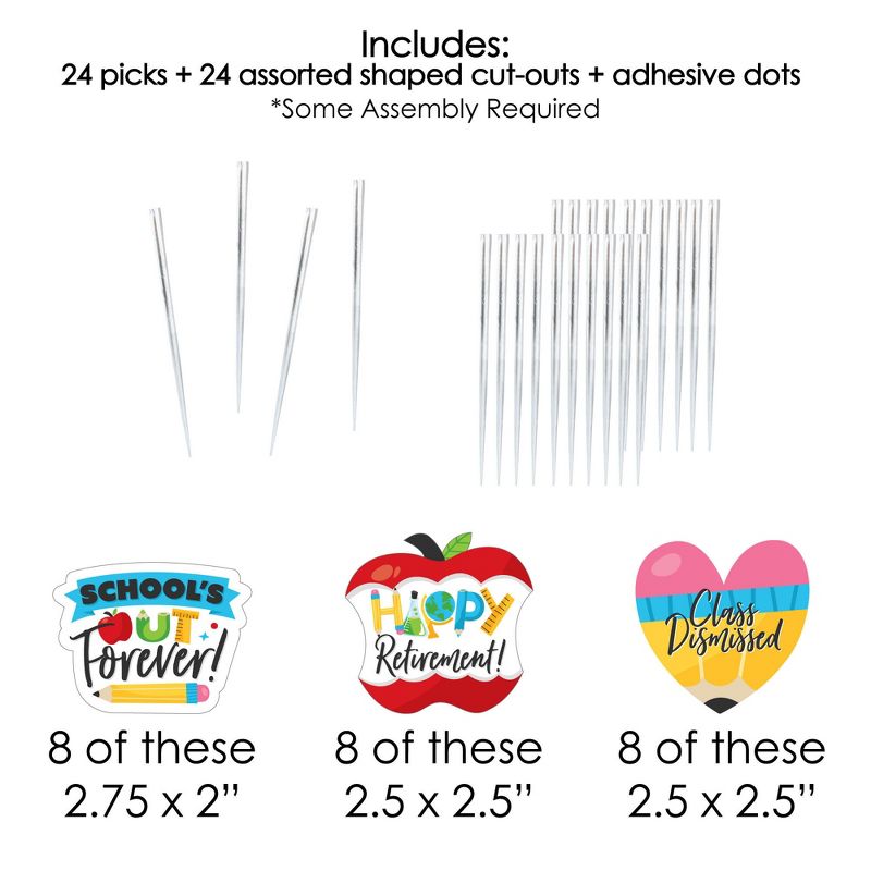 Big Dot of Happiness Best Mom Ever - Dessert Cupcake Toppers - Mother's Day Clear Treat Picks - Set of 24