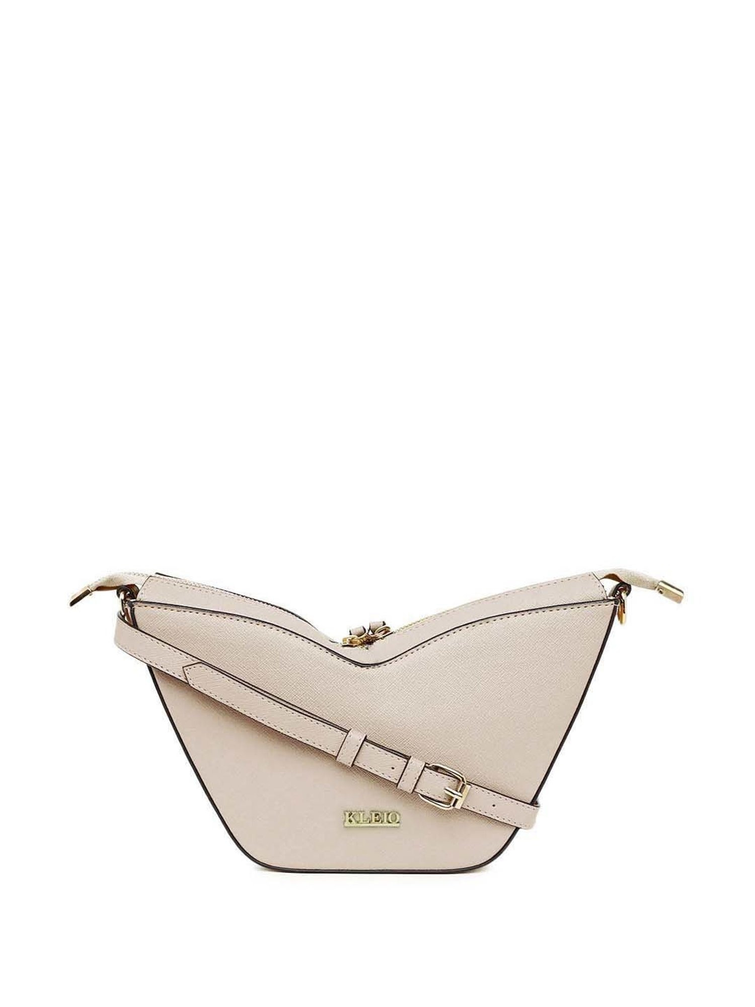 KLEIO Cream Solid Small Sling Handbag