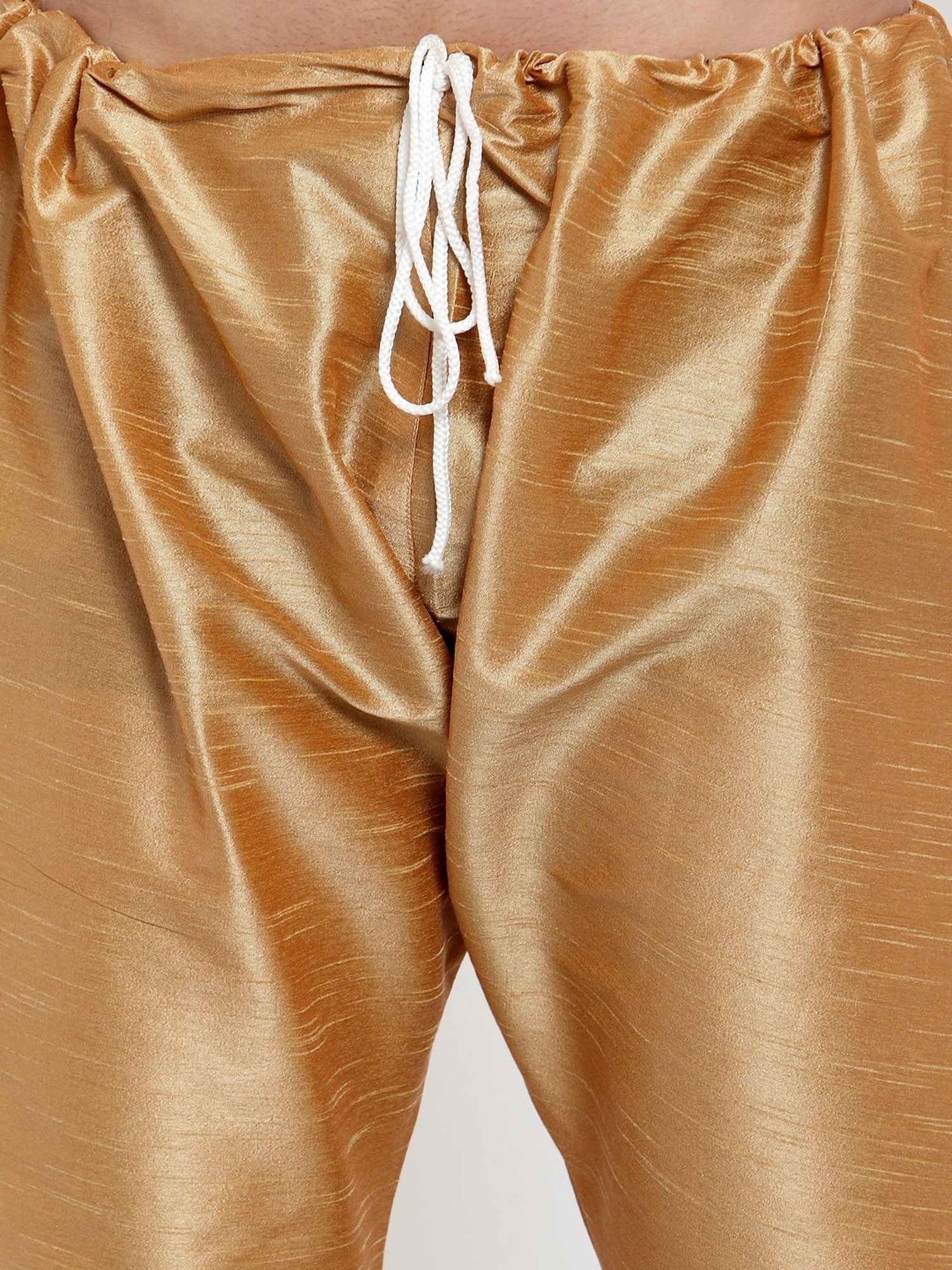 Benstoke Copper & Black Regular Fit Self Pattern Kurta Set With Jacket