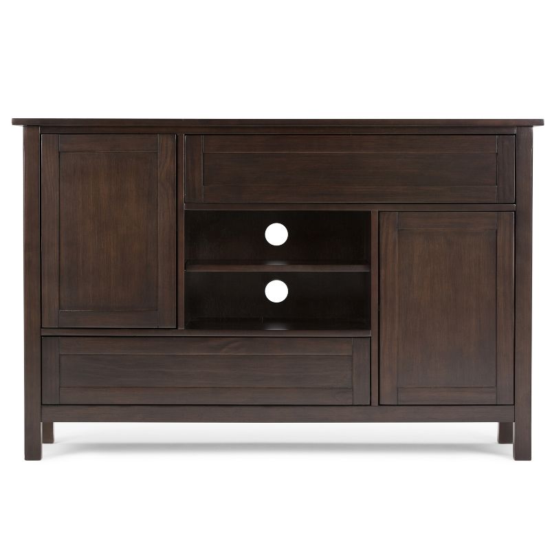 54" Fleming Solid Wood TV Stand Dark Chestnut Brown - WyndenHall