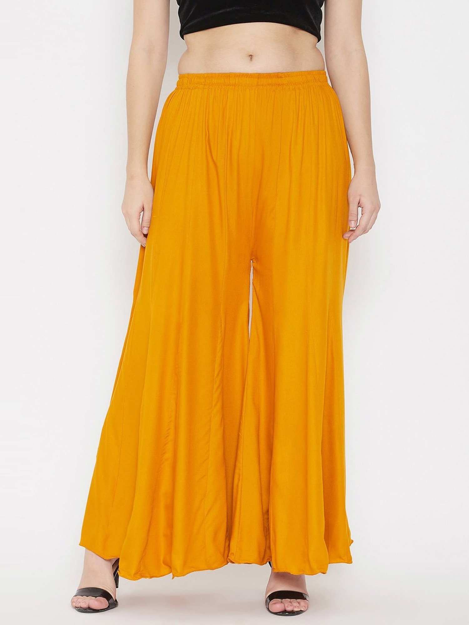 Castle Mustard Regular Fit Palazzos