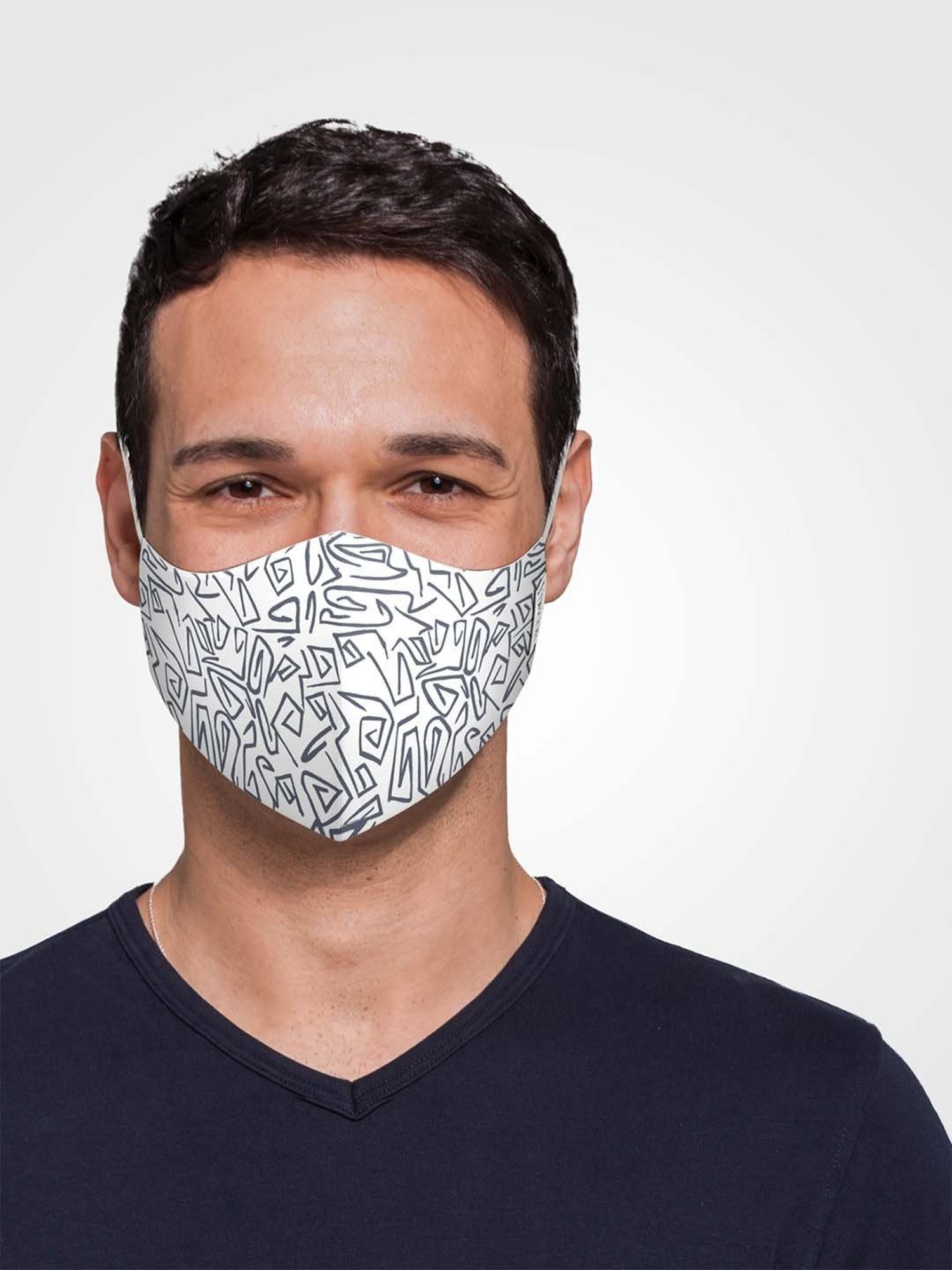 DDecor Grey Anti Viral Fabric Mask for Men - Set of 1