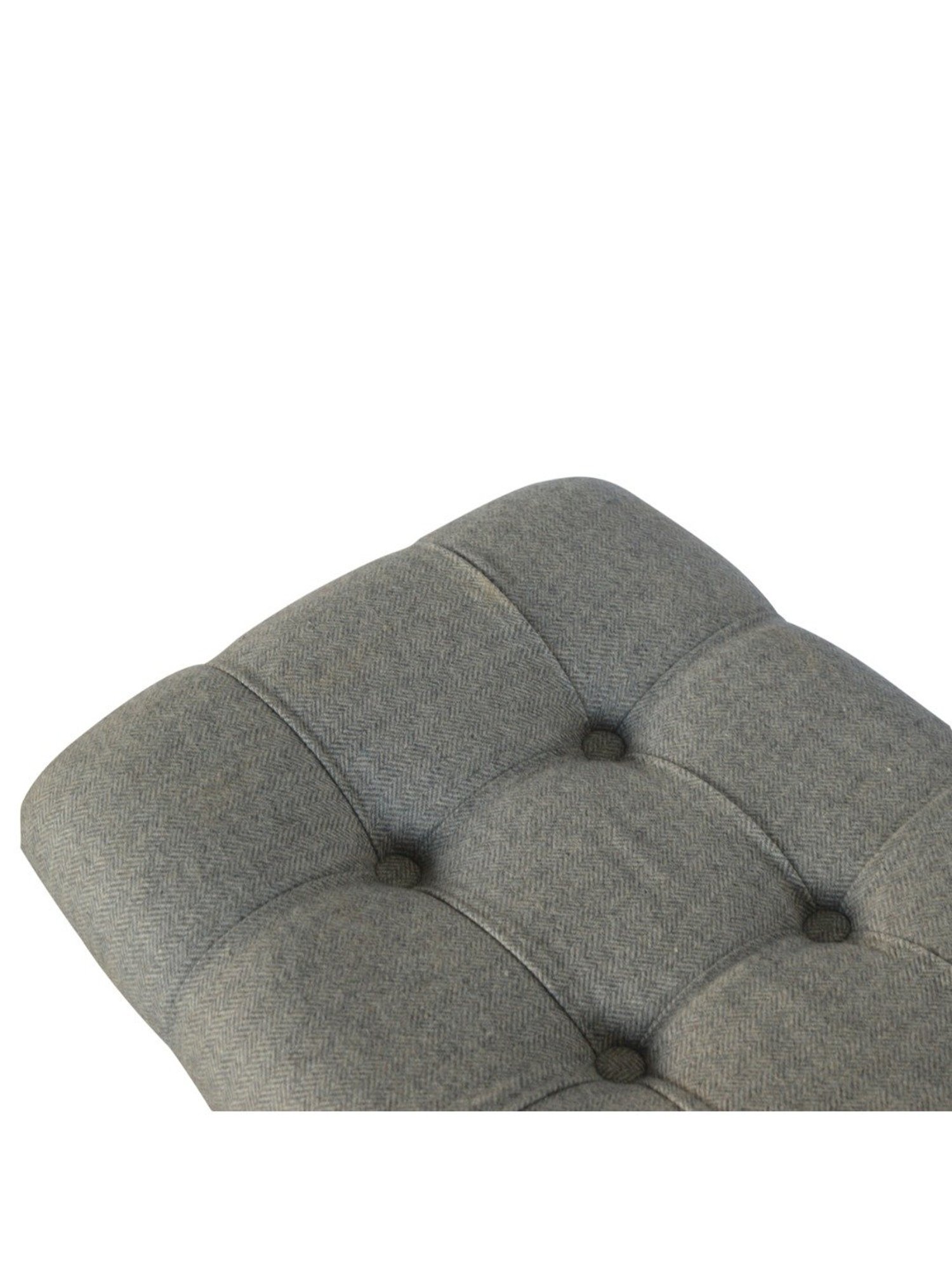 Artisan Furniture Brown Curved Tweed Bench Oak-ish Finish