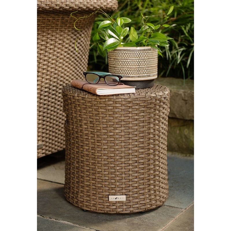 Nolin Stool/Side Table Weathered Brown - La-Z-Boy