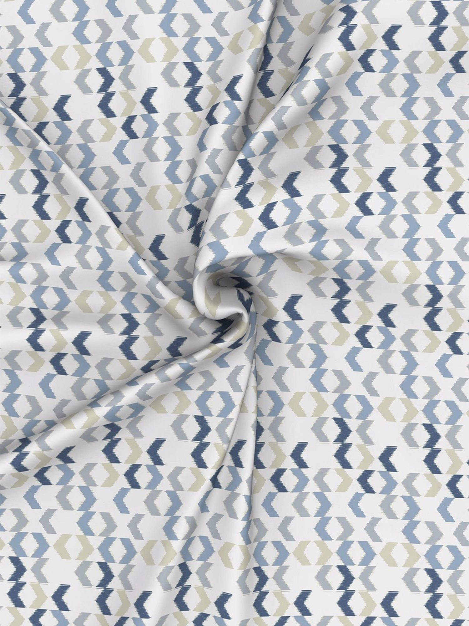 In-House by Maspar Blue 200 TC Cotton Printed Bed Sheet with 2 Pillow Cover