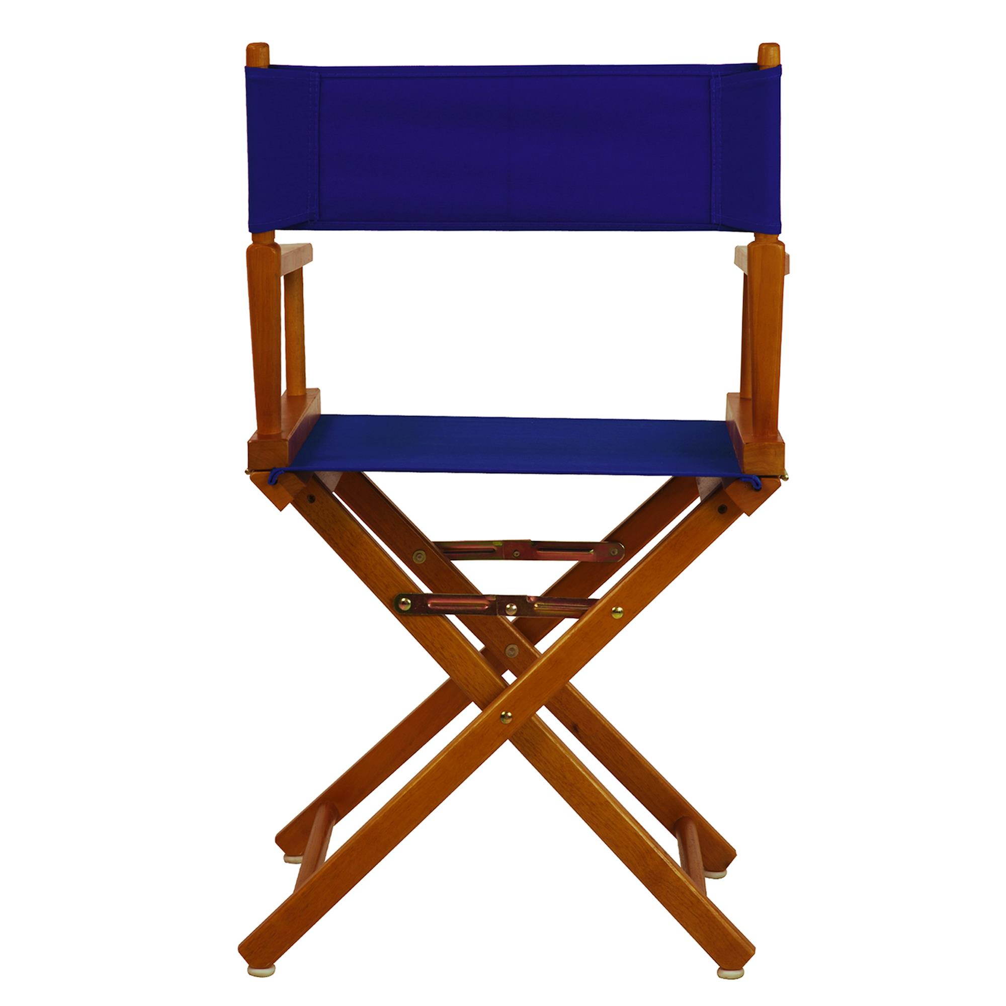 Casual Home 200-55-021-13 18 in. Directors Chair Honey Oak Frame with Royal Blue Canvas