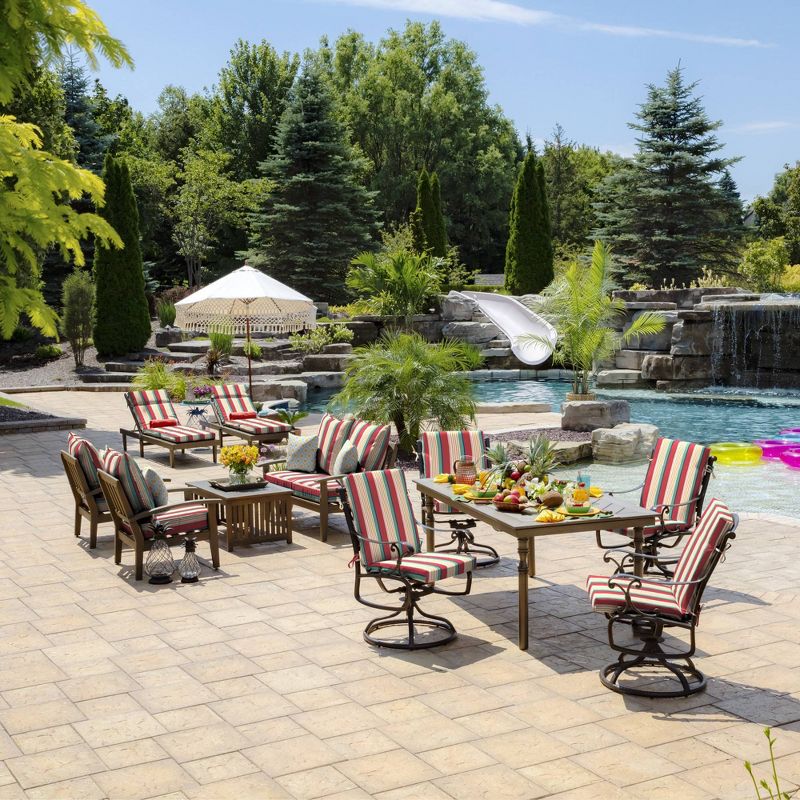 Arden Selections Keeley Stripe Outdoor Chaise Lounge Cushion