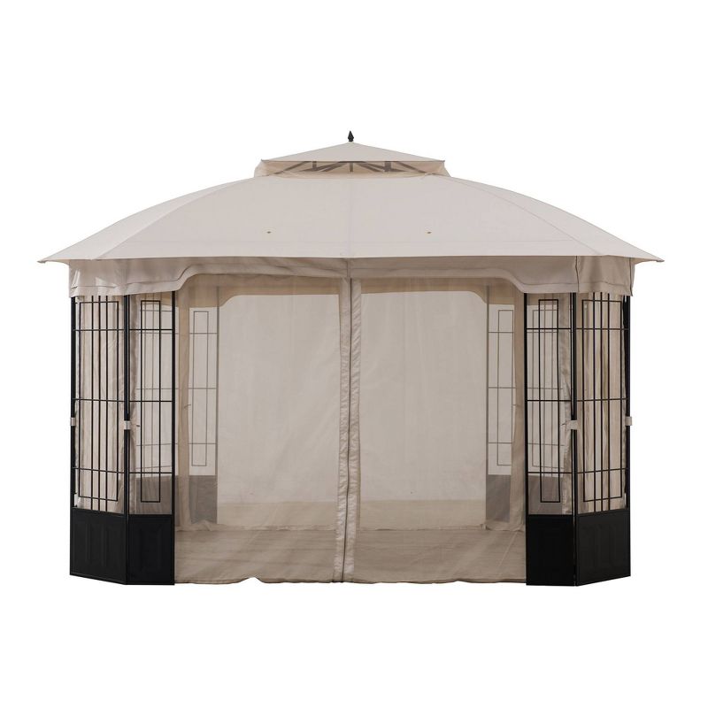 8.5' Elysium Attached Louvered Pergola - Vita