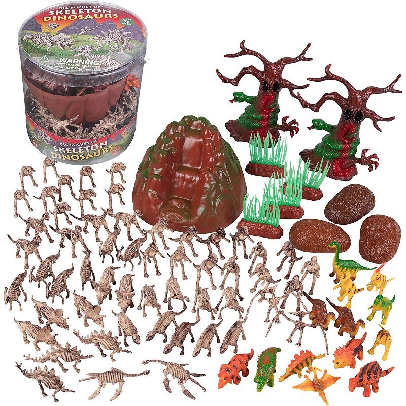 Hingfat Skeleton Dinosaur Action Figure Toy Playset, 75 Pieces