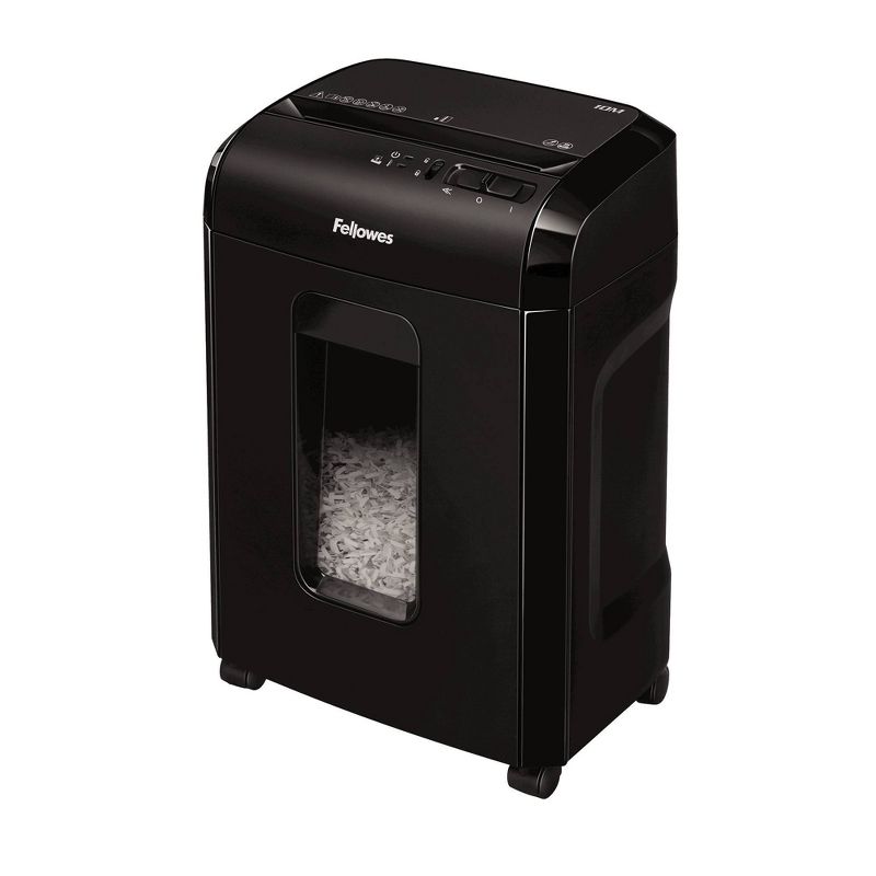 Fellowes MicroCut Shredder with Wastebasket, 10 Sheet Capacity - Black
