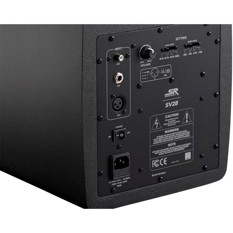 Monoprice SV28 8in Powered Studio Monitors (Pair) Bi-Amplified Design, Consistent Mix Transfer, Class AB Amp - Stage Right Series