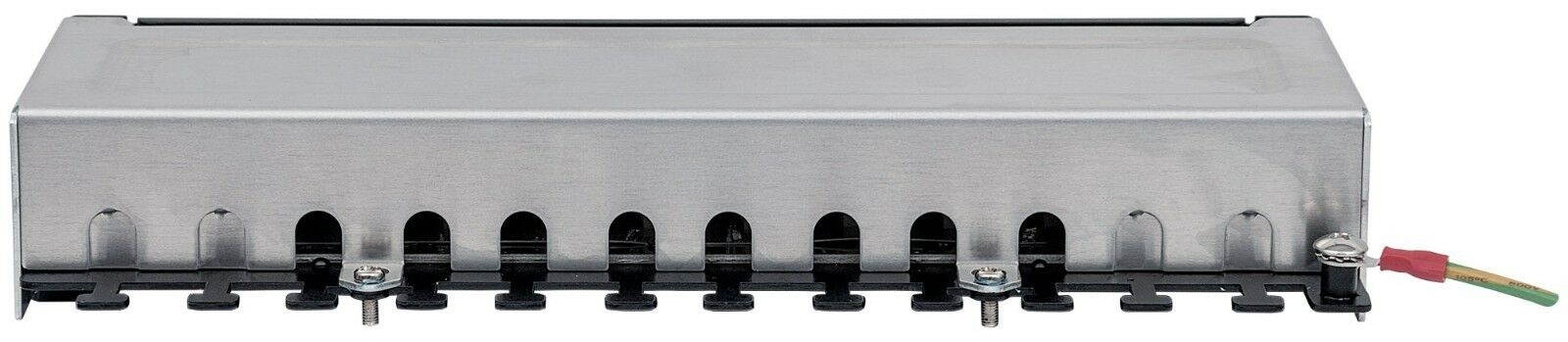 12-Port 1U Cat6 Unshielded Patch Panel, Top Entry Punch Down, Locking Function