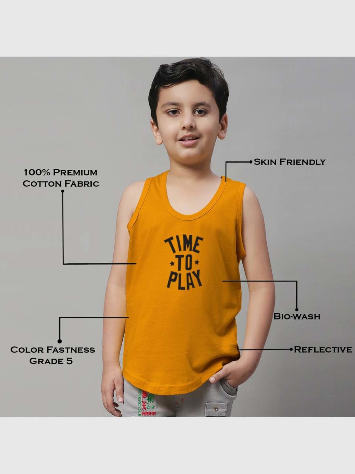 Palm Tree Kids White Printed Vest