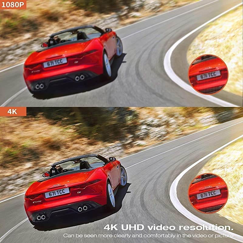 Dash Cam 4K UHD DVR Dashboard Car Cameras with 170&deg;Wide Angle Night Vision G-Sensor Parking Monitor and Motion Detection