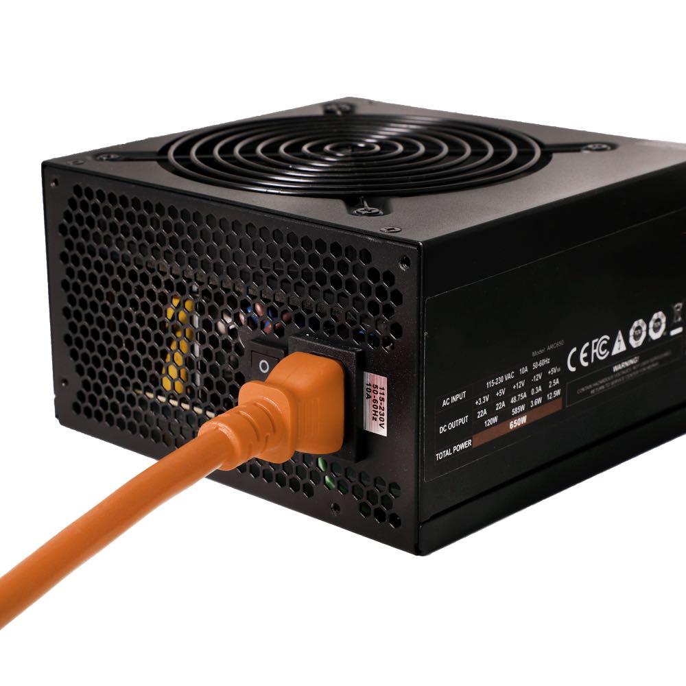 Ironbox C14 to C13 Connector Power Cord - Blue - 1 Foot - 15A/250V - 14/3 SJT - IBX-2806-01