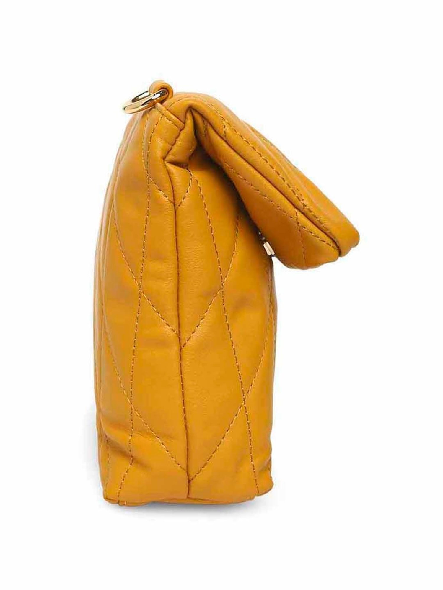 Marina Galanti Yellow Quilted Medium Sling Handbag