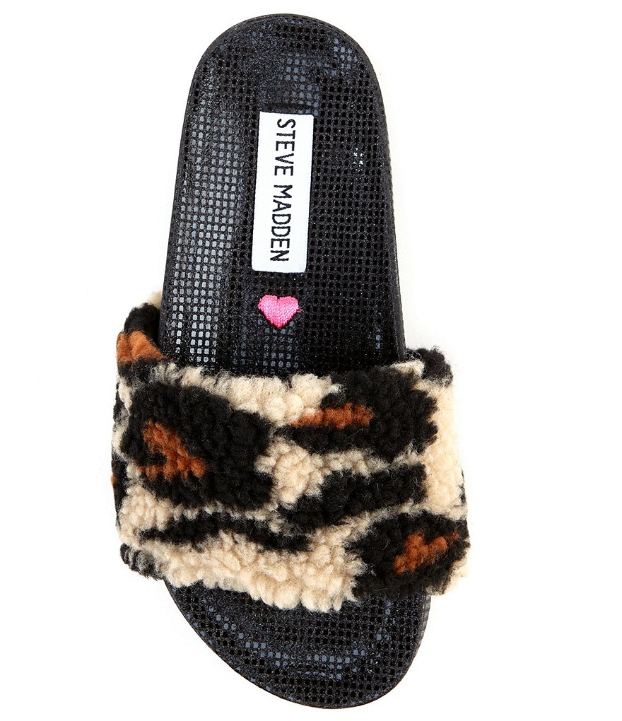 Steve Madden Girls' J-Shear Leopard Print Slides (Youth)