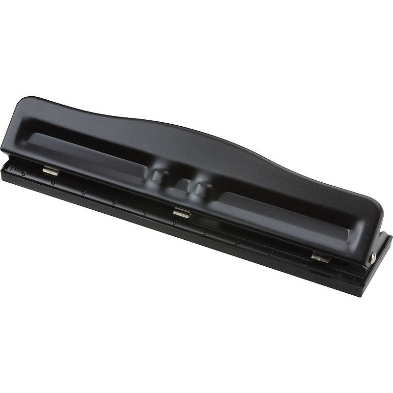 Business Source Heavy-duty 3-hole Punch - Black