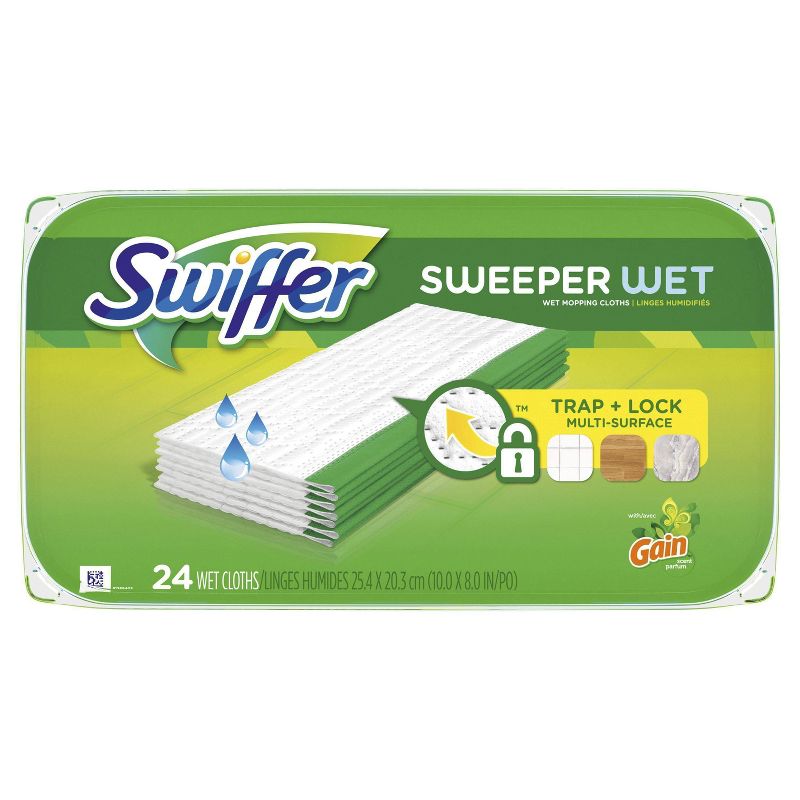 Swiffer Sweeper Wet Mopping Cloths with Gain Scent - 24ct