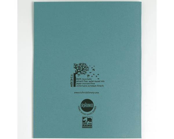 Rhino Exercise Book, 9 x 7 Inches, 48 page, 8mm rules lines, Blue Cover (Pack of 10)