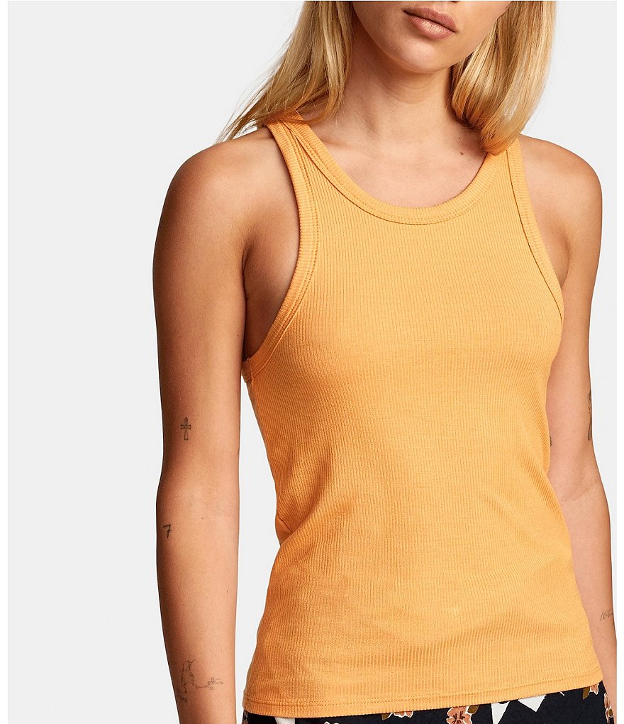 RVCA Century Sleeveless Rib-Knit Tank Top