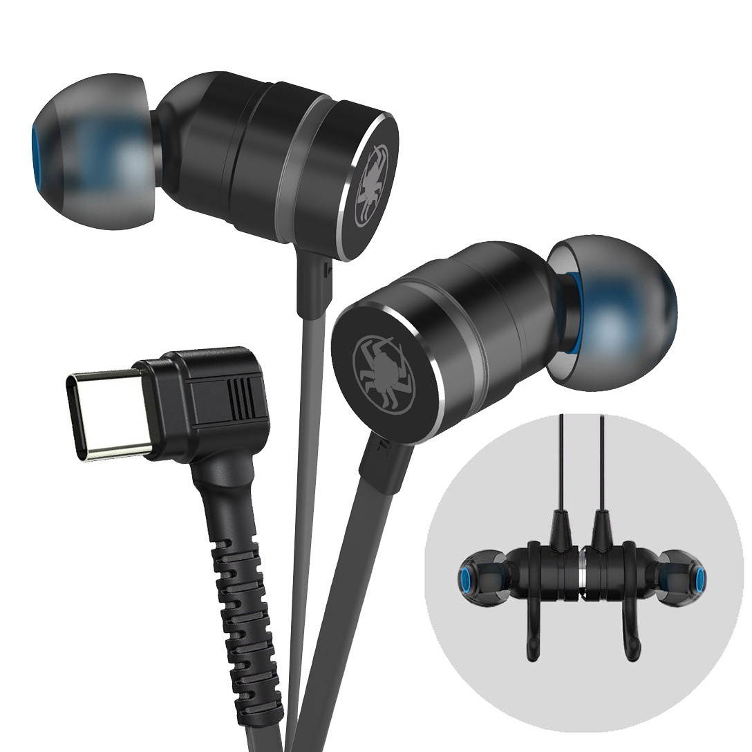 PLEXTONE G20 Gaming Headset, Type-C In-Ear Stereo Metal Wire-Controlled Headset Gaming Headset