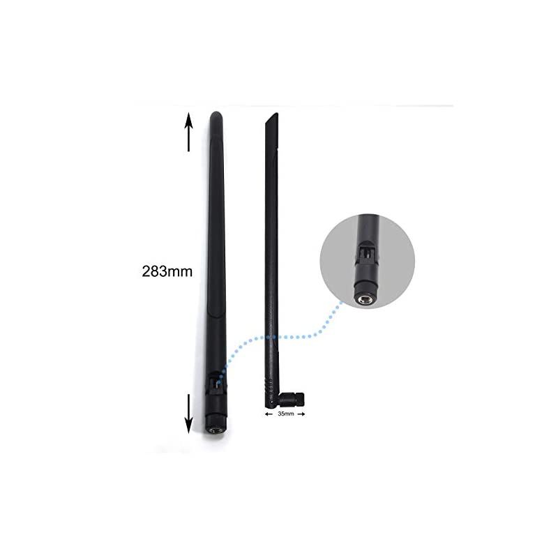 SMA Antenna  24Ghz 58Ghz RPSMA Male Dual Band Omni 7dbi High Gain Antenna for Router Wireless Network IP Camera DJI Phantom Wireless Range Extender FPV UAV Drone Black 4Pack