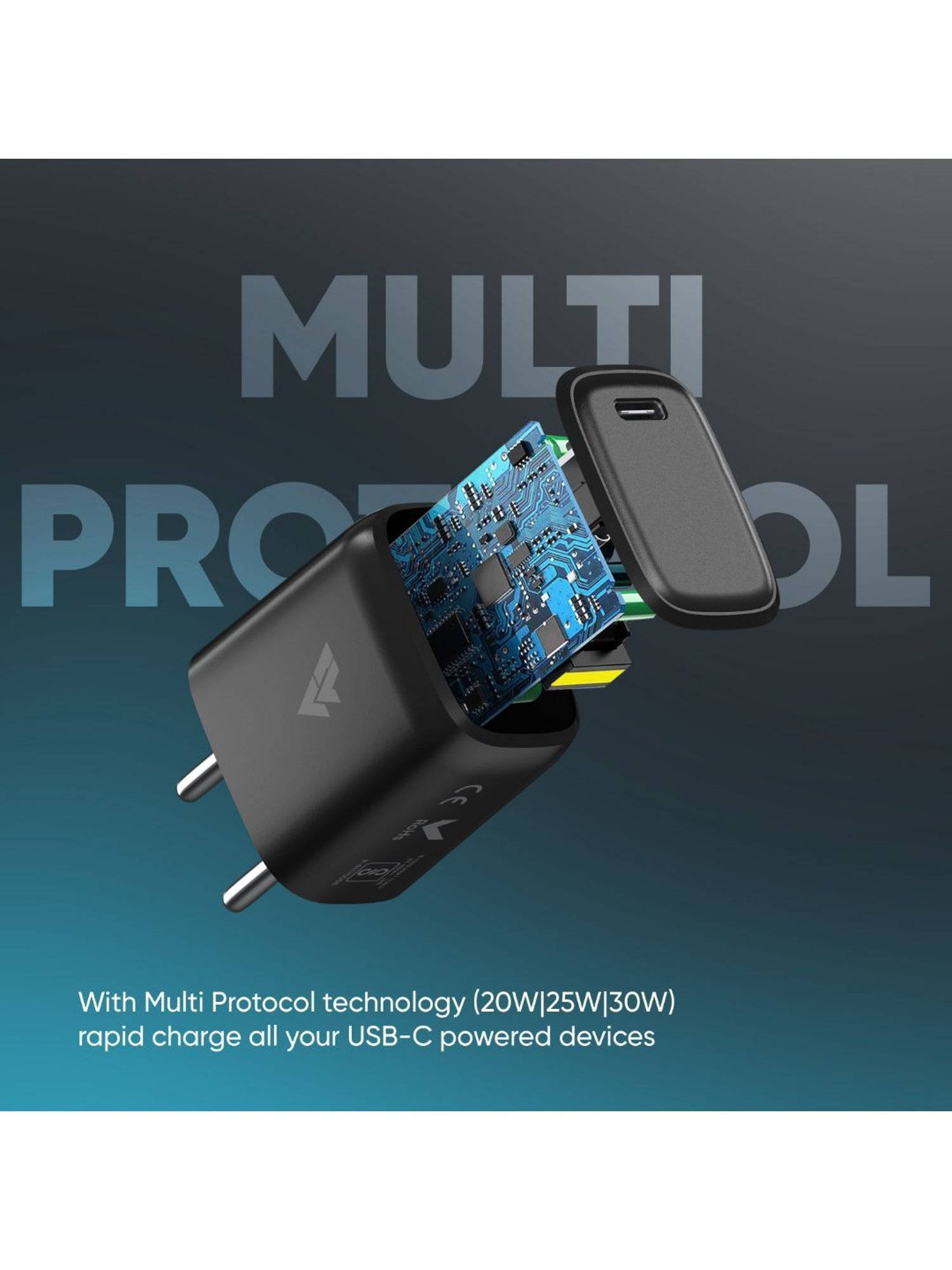 DR VAKU 30W Fast Charger with PD Technology (Black)