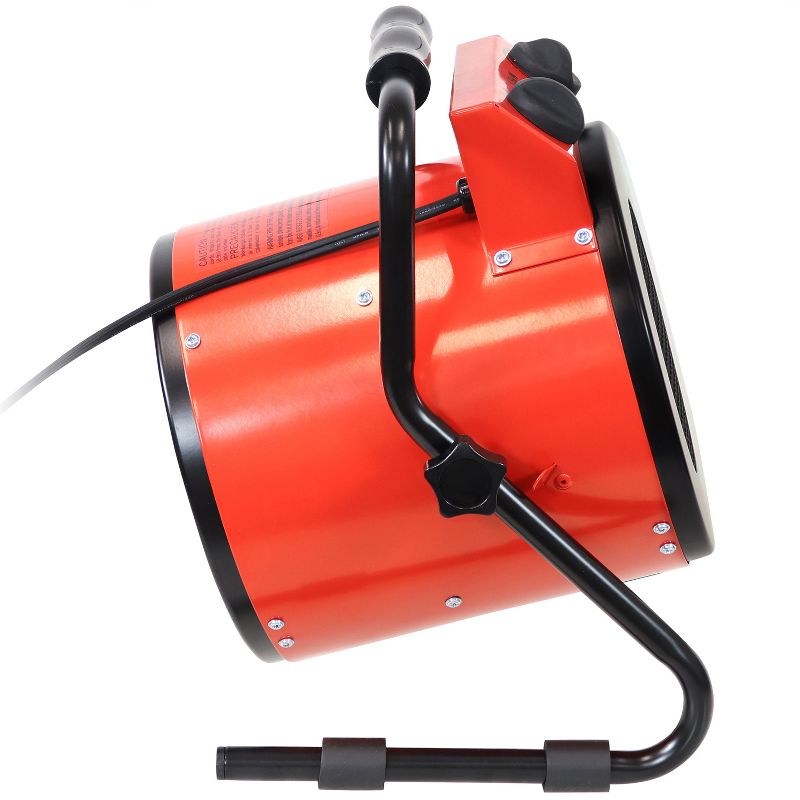 Sunnydaze Indoor Personal Portable Electric Home Space Heater with Carrying Handle - 1500 Watt - Red and Black