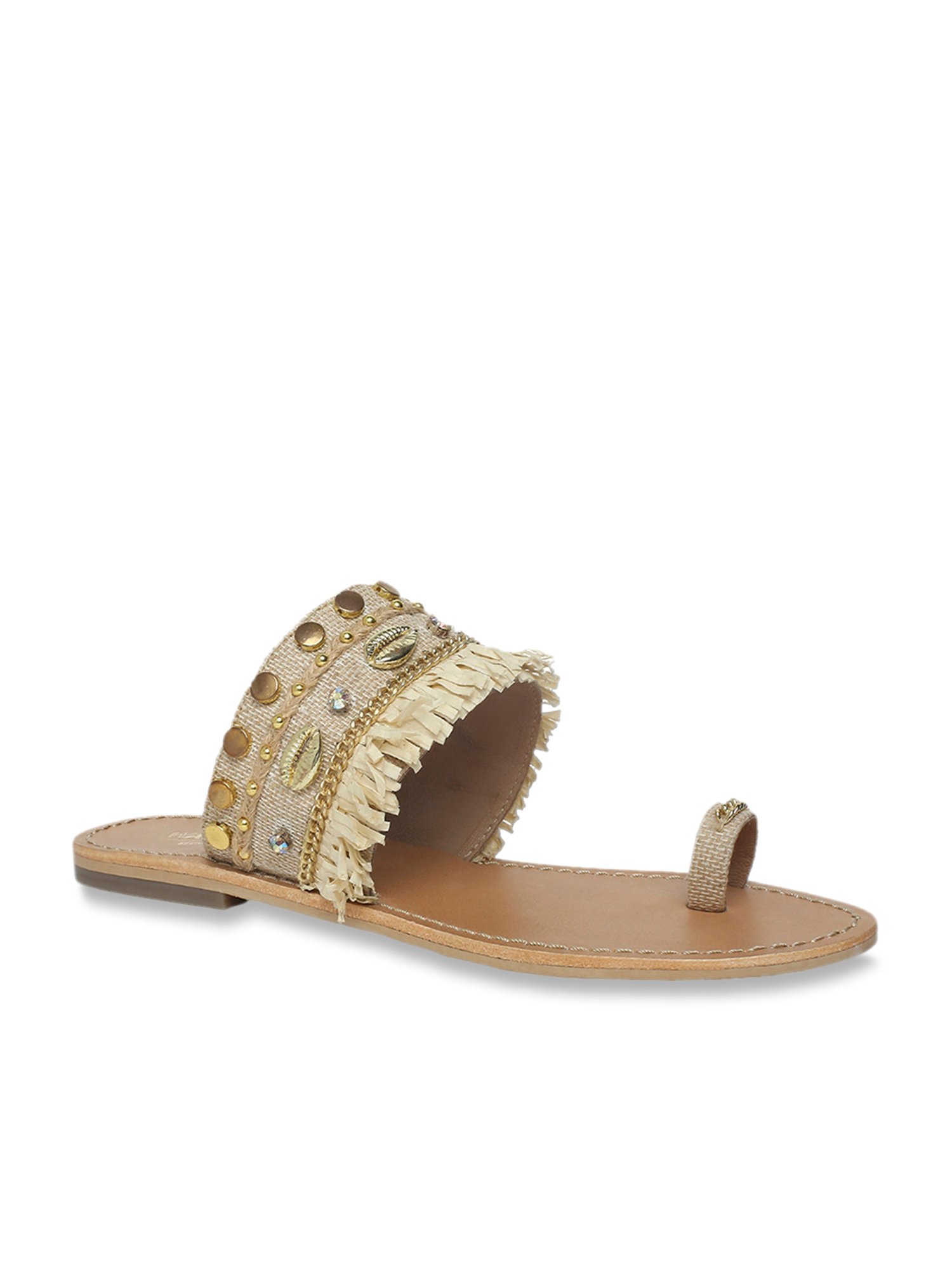 Tao Paris Women's Cairo Beige Toe Ring Sandals