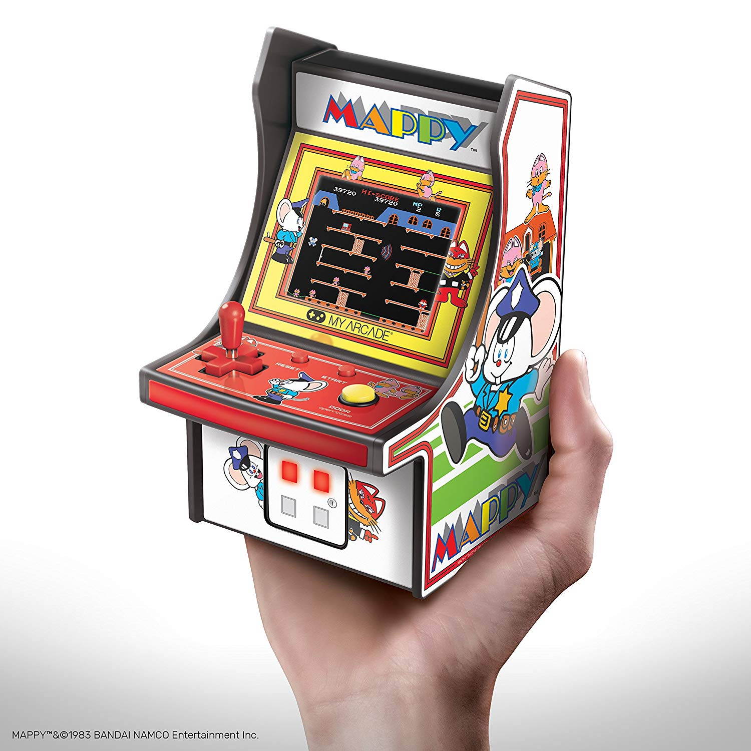 MY ARCADE Bandai Namco MAPPY 6" Micro Arcade Machine Portable Handheld Video Game