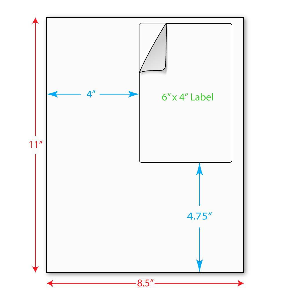 4" x 6" Integrated Laser Label Form Sheet, 1 Label (Carton of 1000)