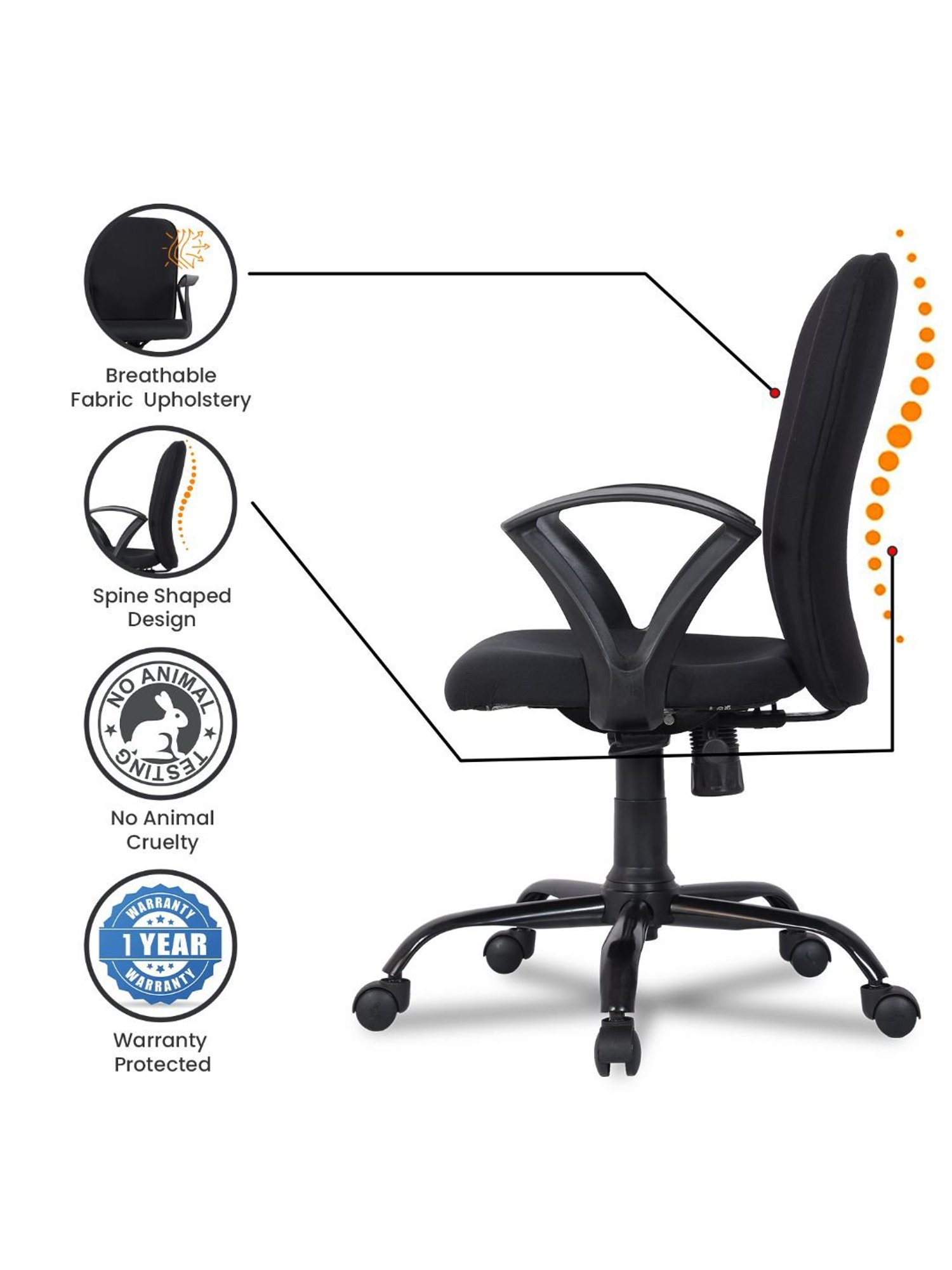Green Soul Seoul-X Black Foam Ergonomic Office Chair
