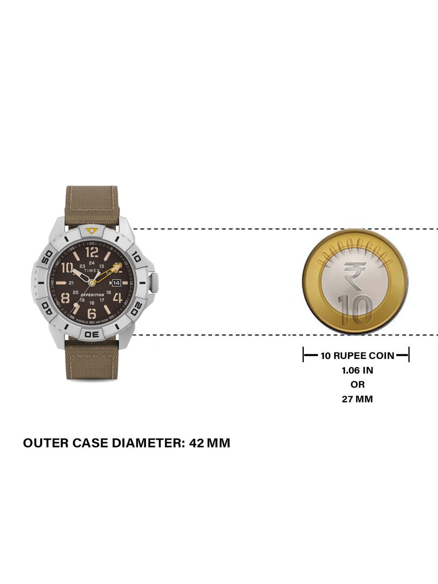 TIMEX Expedition North Men Brown Round Dial Analog Watch - TW2V62400X6