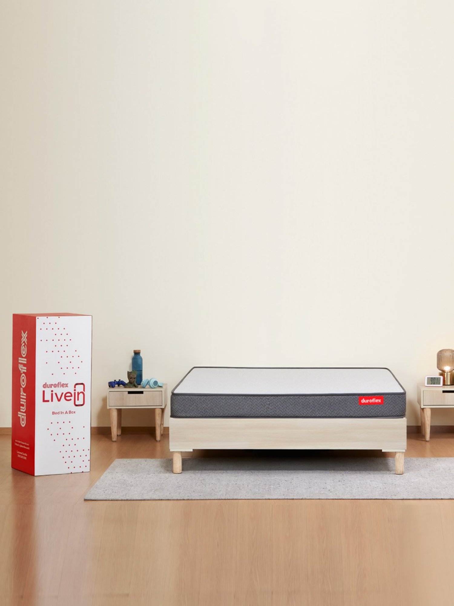 Duroflex LiveIn 2 in 1 Reversible Foam Mattress Single Size (72 X 36 X 5)