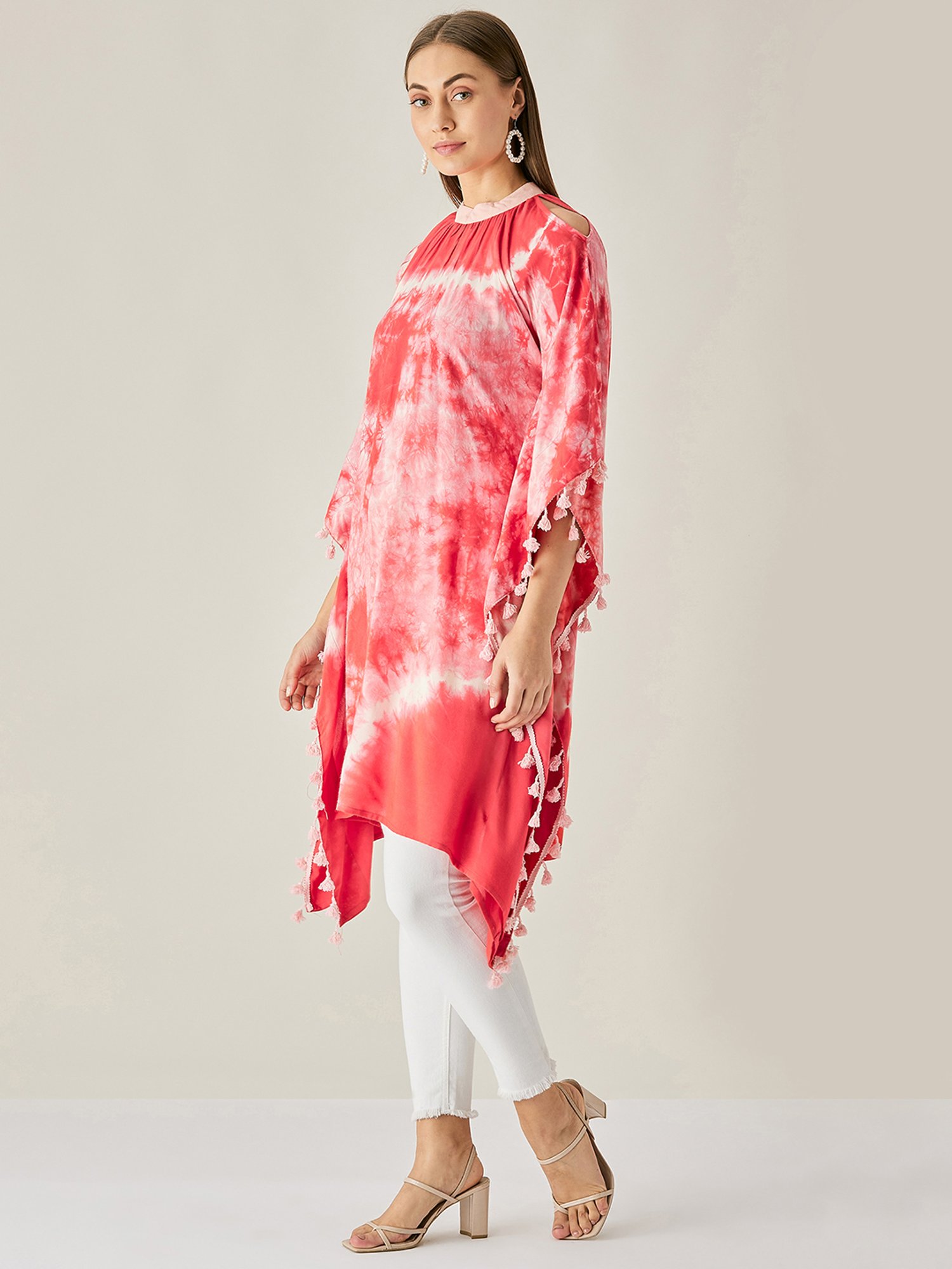 The Kaftan Company Pink Tie-Dye Kaftan Top