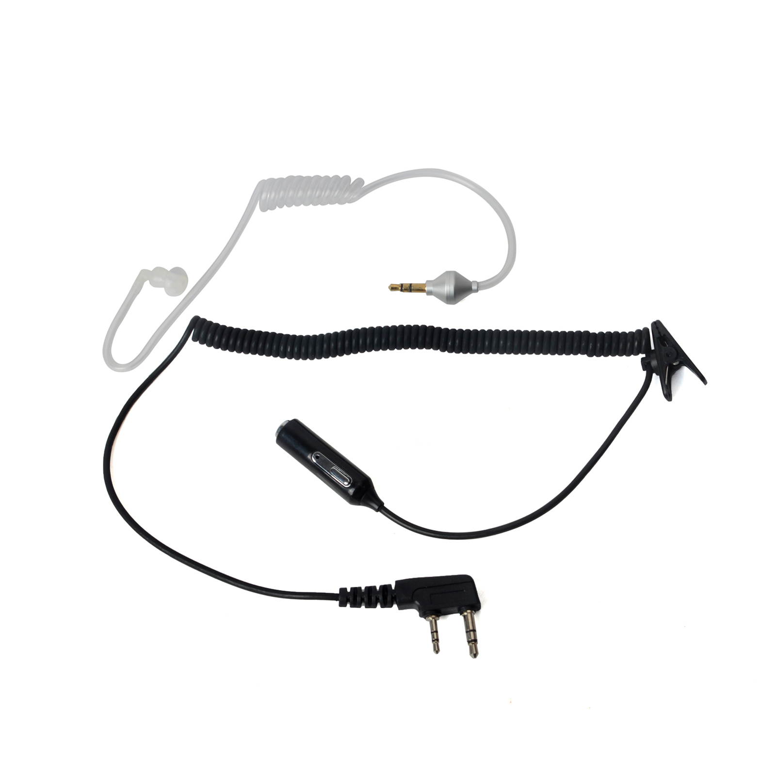 10PCS Air Acoustic Tube Headset Walkie Talkie K Port Earphone PTT With Microphone For Baofeng Radio UV-5R 888s