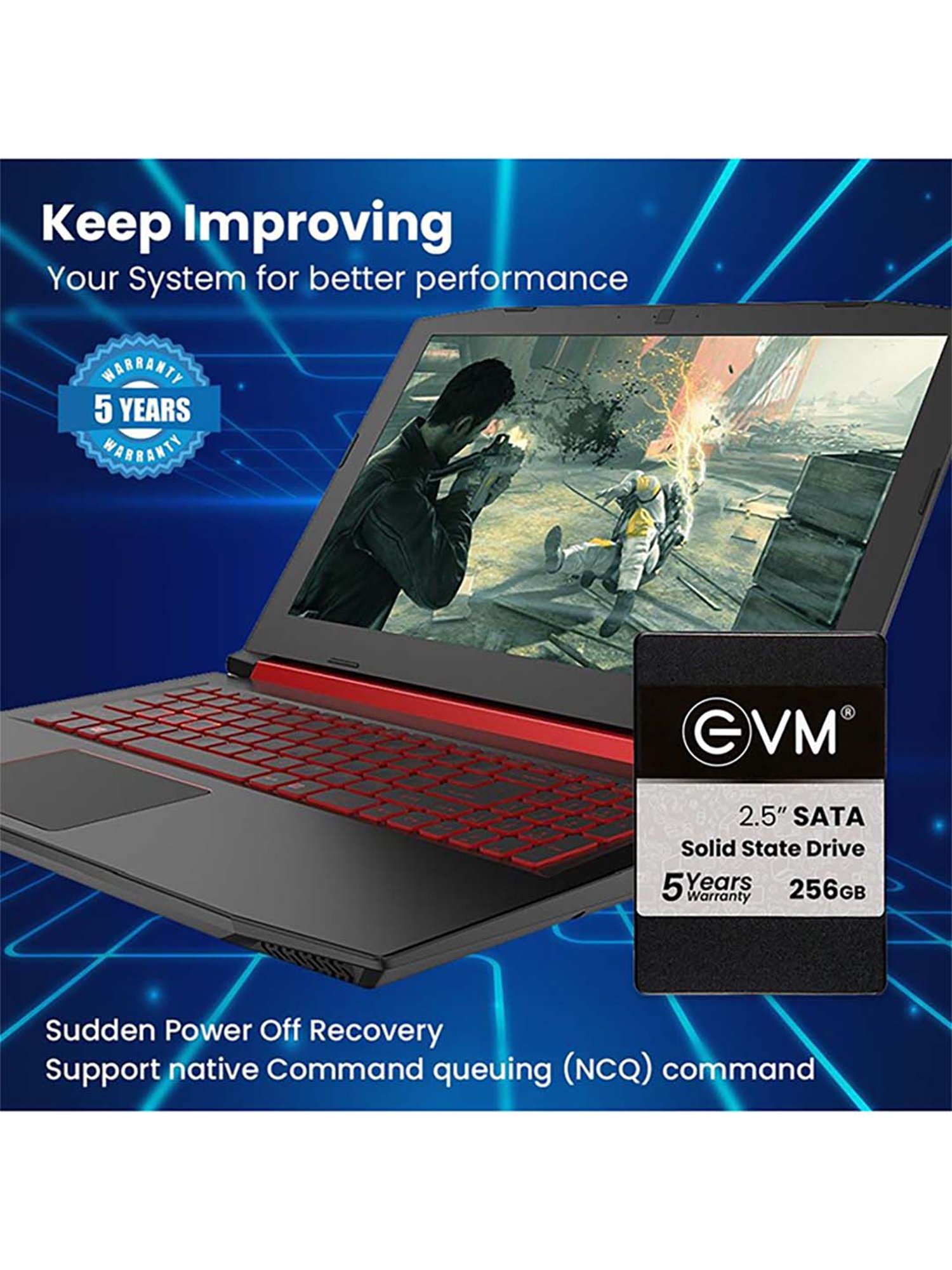 EVM EVM25 256GB 2.5 inch SATA Internal SSD (Black)