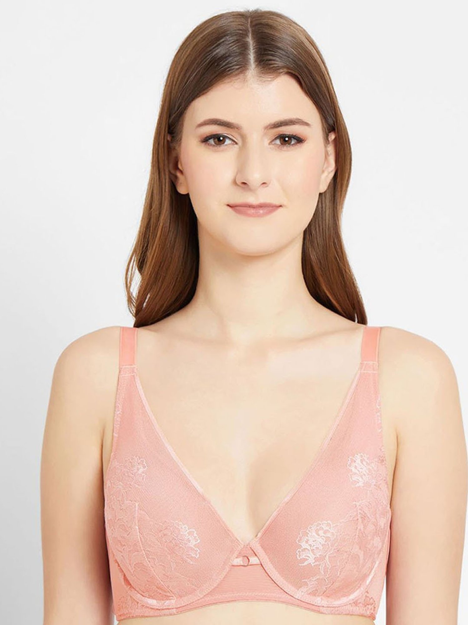 Wacoal Pink Under Wired Padded Plunge Bra