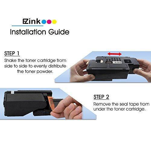 E-Z Ink (TM) Compatible Toner Cartridge Replacement For Dell 1250 810WH C5GC3 XMX5D WM2JC (1 Black, 1 Cyan, 1 Magenta, 1 Yellow) 4 Pack For use with Dell 1250c C1760nw C1765nfw 1350cnw 1355cn 1355cnw