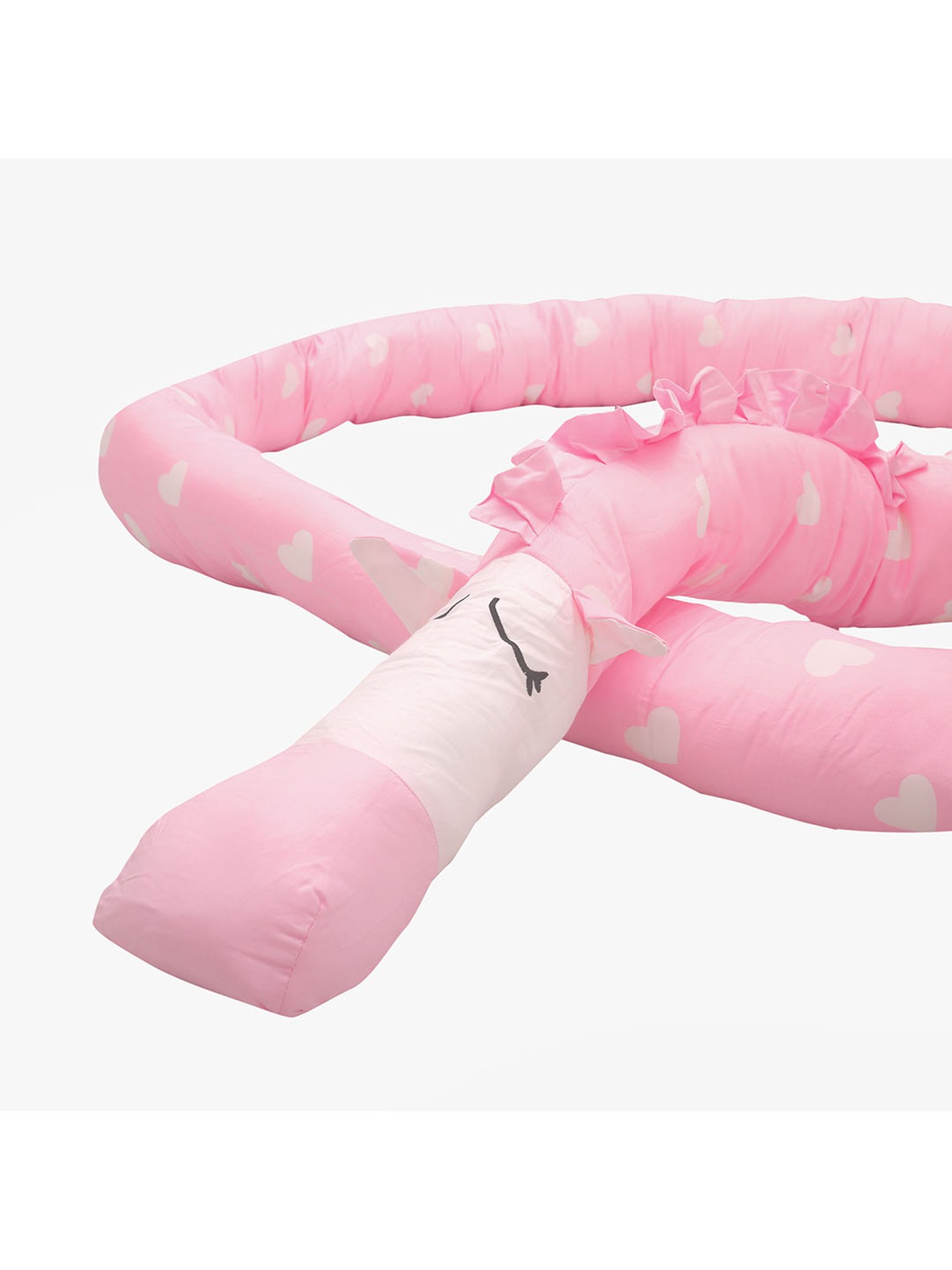 Baby Moo Sweetheart Pink Cot Bumper